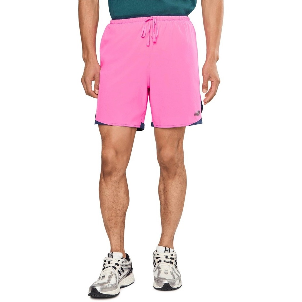 New Balance Run Essentials 7 Inch Inseam Pink Running Shorts Lined Brief Gym